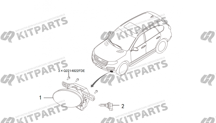 Передние противотуманки Haval H8