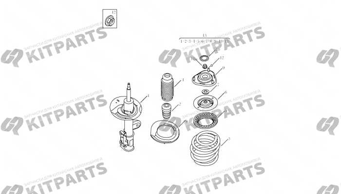 FRONT SHOCK ABSORBER Geely Emgrand X7