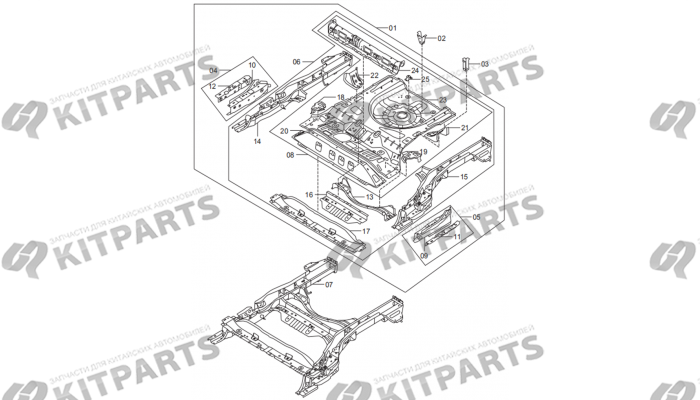 Панели задней части кузова FAW T77