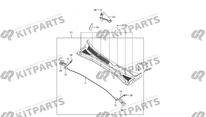 Панель стеклоочистителя FAW T77