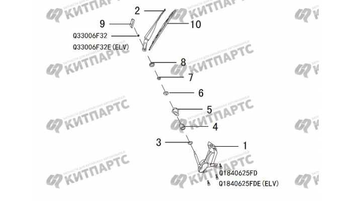 Стеклоочиститель двери задка Great Wall DW Hower H3