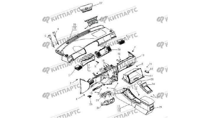 Панель приборов Geely Vision (FC)